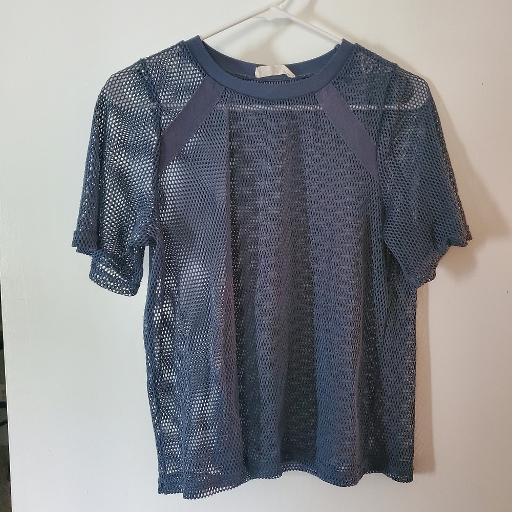 Blue Mesh Shirt, Size Large